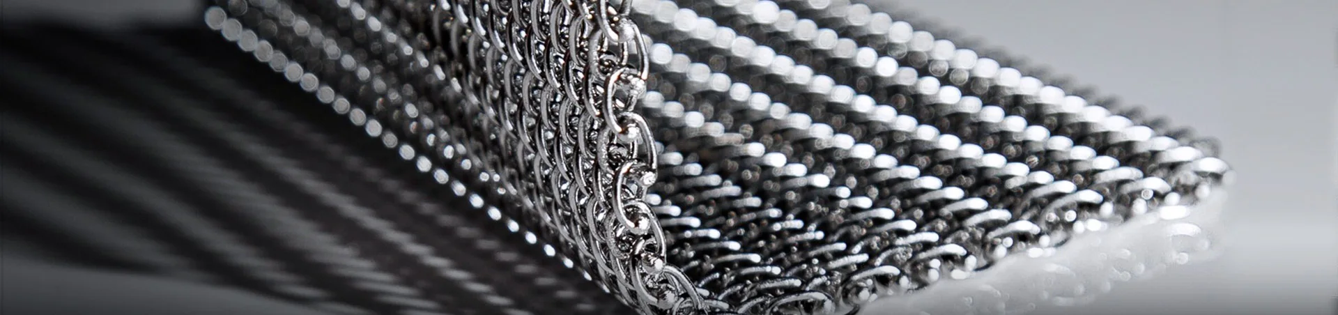 Close-up of stainless steel mesh